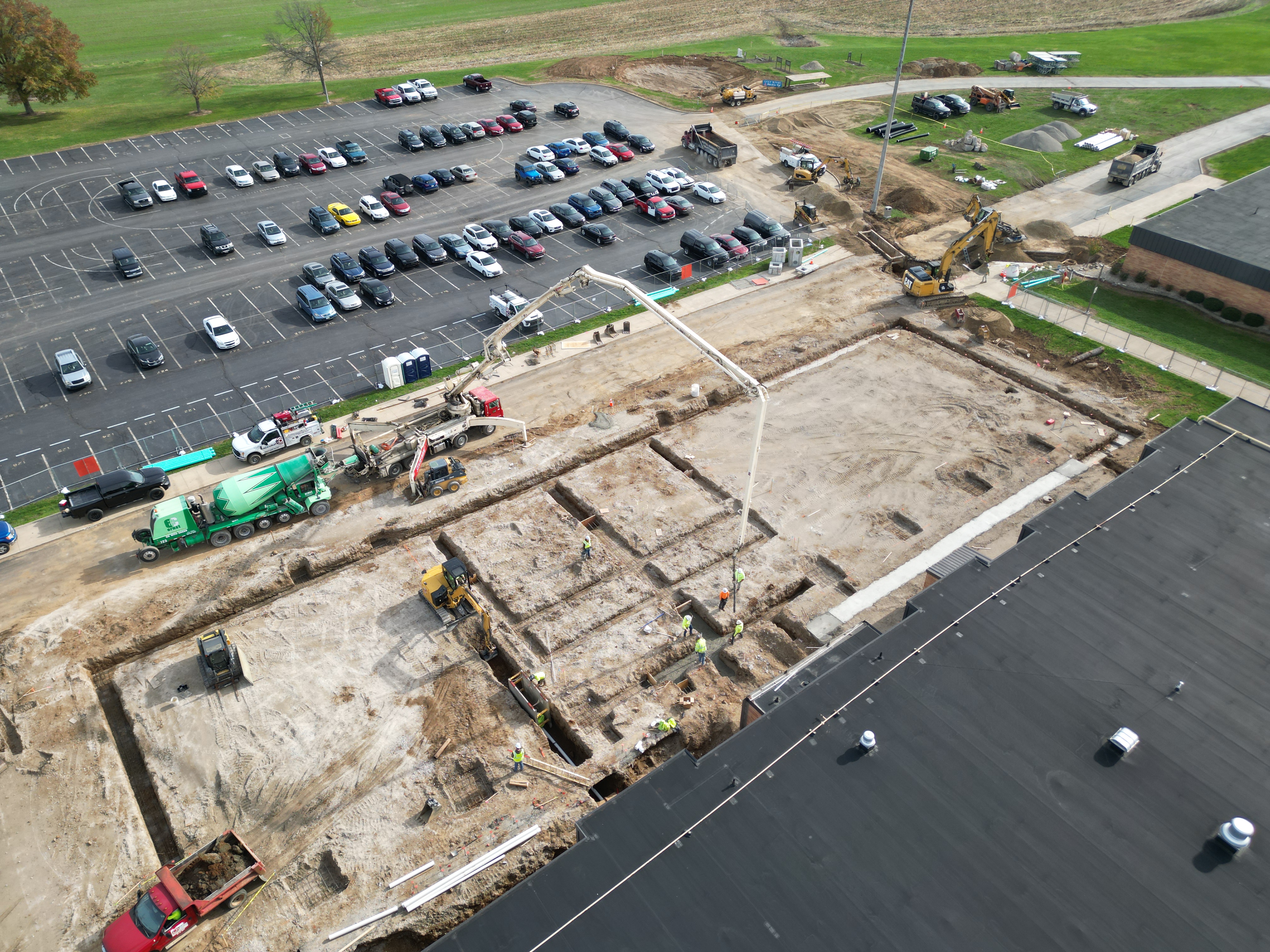 concrete at lab addition